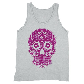 XtraFly Apparel Men's Pink Sugarskull Muerte Skulls Day Of Dead Tank-Top