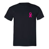XtraFly Apparel Men's Pocket Pink Ribbon Breast Cancer Ribbon Crewneck Short Sleeve T-shirt
