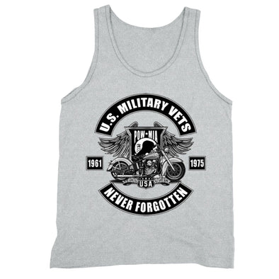 XtraFly Apparel Men's Motorcycle Vets Veteran Military Pow Mia Tank-Top