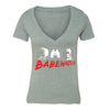 XtraFly Apparel Women's Babewatch Wave Bikini Novelty Gag V-neck Short Sleeve T-shirt
