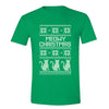 XtraFly Apparel Men's Meowy Cat Ugly Christmas Crewneck Short Sleeve T-shirt