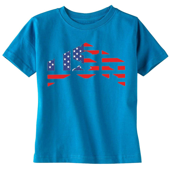 XtraFly Apparel Boys USA Flag American Pride Crewneck Short Sleeve T-shirt