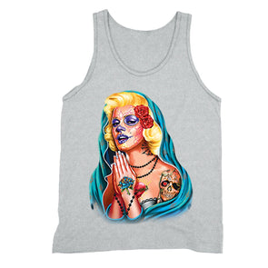 XtraFly Apparel Men's Guadalupe Dia Los Muertos Marilyn Monroe Tank-Top