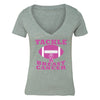 XtraFly Apparel Women's Breast Cancer Awareness V-neck Short Sleeve T-shirt