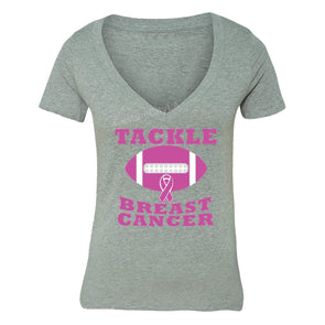 XtraFly Apparel Women's Breast Cancer Awareness V-neck Short Sleeve T-shirt