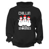 XtraFly Apparel Chillin with My Snowmies Ugly Christmas Hooded-Sweatshirt Pullover Hoodie