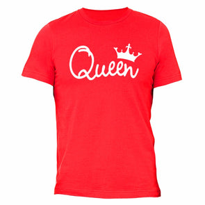 XtraFly Apparel Men's Queen White Crown Matching Couples Crewneck Short Sleeve T-shirt