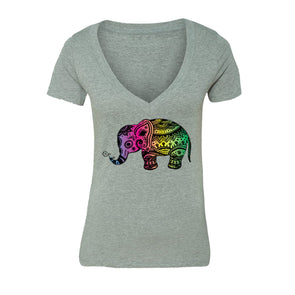 XtraFly Apparel Women's Baby Elephant Novelty Gag V-neck Short Sleeve T-shirt
