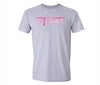XtraFly Apparel Men's I'm Here to Fight Pink Breast Cancer Ribbon Crewneck Short Sleeve T-shirt