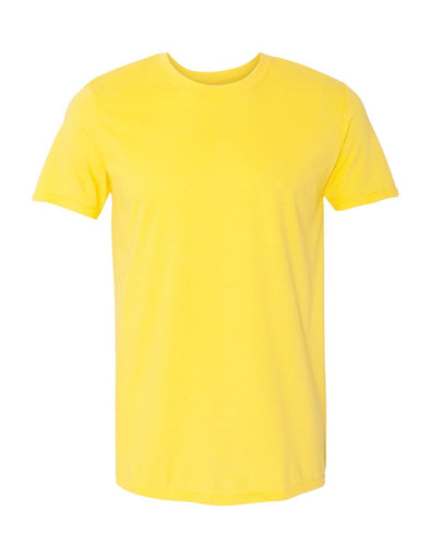 XtraFly Apparel Men's Plus Size Active Plain Basic Crewneck Short Sleeve T-shirt Yellow