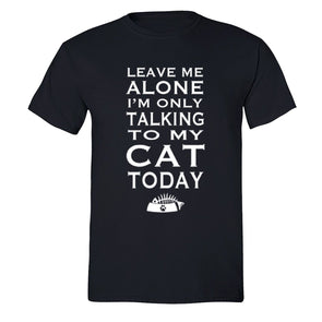 XtraFly Apparel Men's Talking to My Cat Animal Lover Crewneck Short Sleeve T-shirt