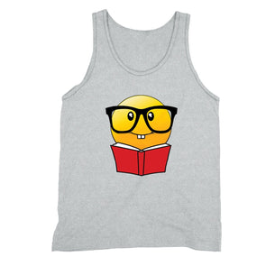 XtraFly Apparel Men's Emoji Nerd Bookworm Novelty Gag Tank-Top