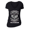 XtraFly Apparel Women's Veteran Blood Sweat Tears Military Pow Mia V-neck Short Sleeve T-shirt