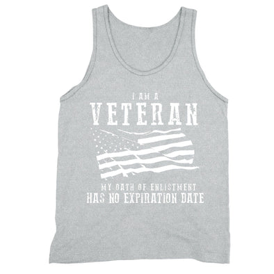 XtraFly Apparel Men's I Am Veteran US Flag Military Pow Mia Tank-Top