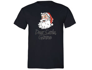 XtraFly Apparel Men's Dear Santa Gimme Ugly Christmas Crewneck Short Sleeve T-shirt