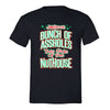 XtraFly Apparel Men's Jolliest Bunch Nuthouse Ugly Christmas Crewneck Short Sleeve T-shirt