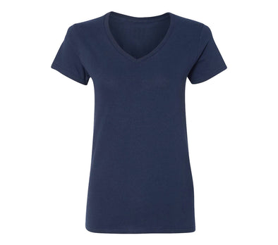 XtraFly Apparel Women's Active Plain Basic V-neck Short Sleeve T-shirt Navy