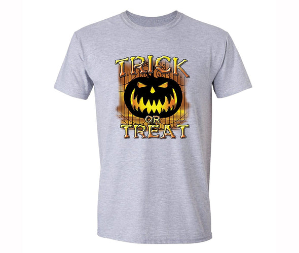 XtraFly Apparel Men's Trick or Treat Bones Halloween Pumpkin Crewneck Short Sleeve T-shirt