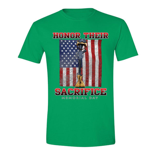 XtraFly Apparel Men's Honor Sacrifice Military Pow Mia Crewneck Short Sleeve T-shirt