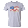 XtraFly Apparel Men's American Flag Distressed 4th of July Crewneck Short Sleeve T-shirt