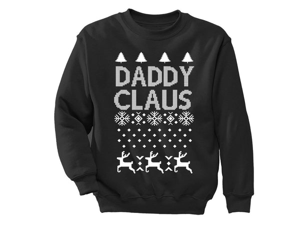 XtraFly Apparel Daddy Mommy Claus Santa Ugly Christmas Pullover Crewneck-Sweatshirt