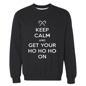 XtraFly Apparel Keep Calm Get Your Ho Ho Ugly Christmas Pullover Crewneck-Sweatshirt