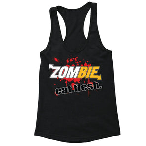 XtraFly Apparel Women's Zombie Eat Flesh Novelty Gag Racer-back Tank-Top