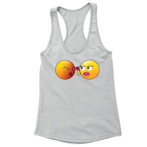 XtraFly Apparel Women's Emoji Pepper Spray Novelty Gag Racer-back Tank-Top