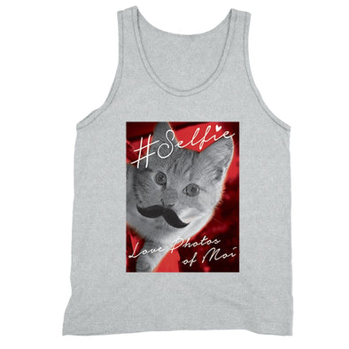 XtraFly Apparel Men's Selfie Cat Mustache Animal Lover Tank-Top