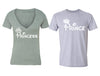 XtraFly Apparel Prince Princess Crown Valentine's Matching Couples Short Sleeve T-shirt