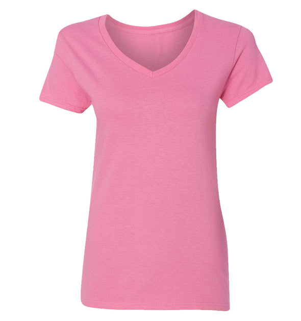 XtraFly Apparel Women's Active Plain Basic V-neck Short Sleeve T-shirt