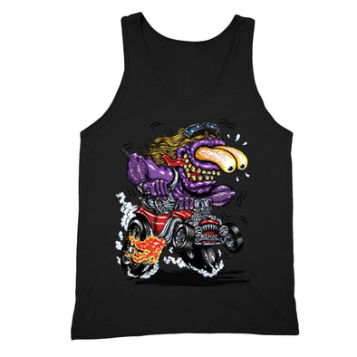 XtraFly Apparel Men's Purple Monster Hot Rod Car Truck Garage Tank-Top