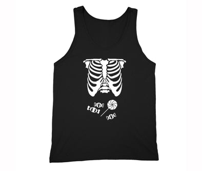 XtraFly Apparel Men's Skeleton Candy Belly Halloween Pumpkin Tank-Top