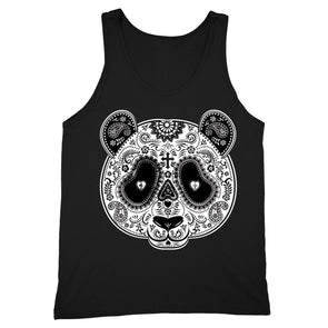 XtraFly Apparel Men's Panda Sugarskull Skulls Day Of Dead Tank-Top