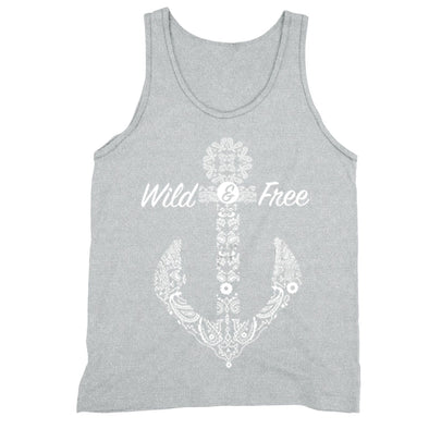 XtraFly Apparel Men's Wild Free Vacation Anchor Novelty Gag Tank-Top