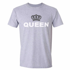 XtraFly Apparel Men's Queen Silver Crown Matching Couples Crewneck Short Sleeve T-shirt