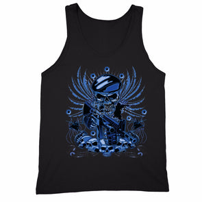 XtraFly Apparel Men's Skull Rifle Military Pow Mia Tank-Top
