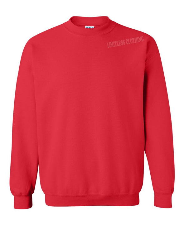 XtraFly Apparel Plain Basic Pullover Crewneck-Sweatshirt Red