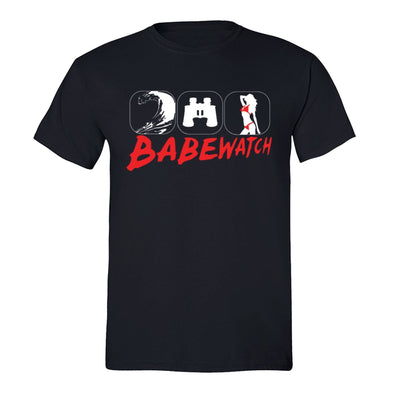 XtraFly Apparel Men's Babewatch Wave Bikini Novelty Gag Crewneck Short Sleeve T-shirt