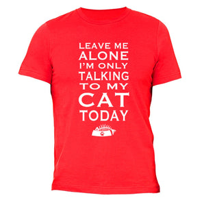 XtraFly Apparel Men's Talking to My Cat Animal Lover Crewneck Short Sleeve T-shirt