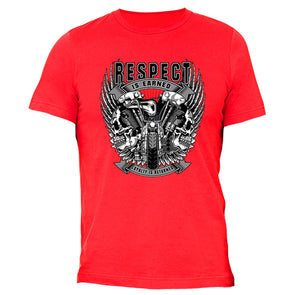 XtraFly Apparel Men's Respect Earned Loyalty Biker Motorcycle Crewneck Short Sleeve T-shirt