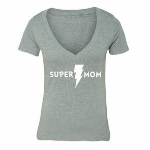 XtraFly Apparel Women's Best Mom Mother's Day V-neck Short Sleeve T-shirt