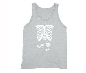 XtraFly Apparel Men's Skeleton Candy Belly Halloween Pumpkin Tank-Top