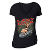XtraFly Apparel Women's Lady Luck Bomb Military Pow Mia V-neck Short Sleeve T-shirt