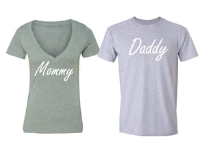XtraFly Apparel Daddy Mommy Dad Mom Valentine's Matching Couples Short Sleeve T-shirt