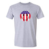 XtraFly Apparel Men's American Flag Distressed 4th of July Crewneck Short Sleeve T-shirt