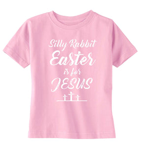 XtraFly Apparel Boys Silly Rabbit Jesus Cross Easter Crewneck Short Sleeve T-shirt