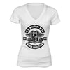 XtraFly Apparel Women's Motorcycle Vets Veteran Military Pow Mia V-neck Short Sleeve T-shirt