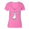 XtraFly Apparel Women's Unicorn Llamacorn Llama Novelty Gag V-neck Short Sleeve T-shirt