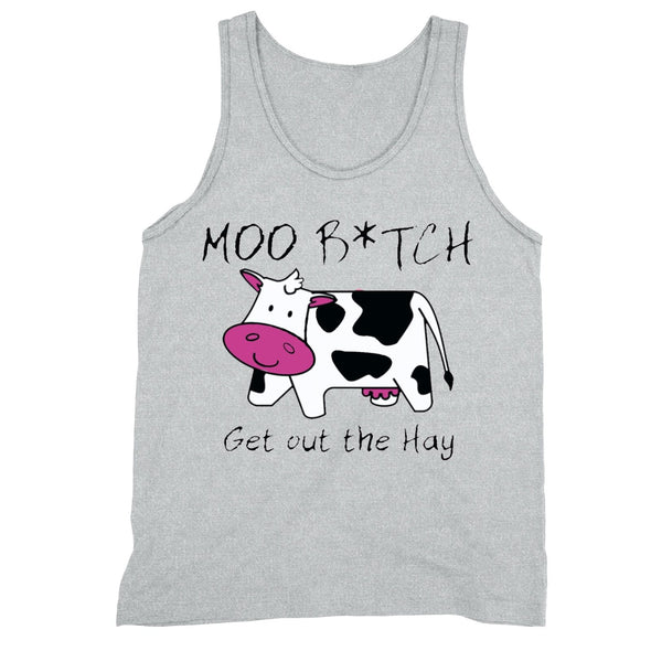 XtraFly Apparel Men's Moo B*tch Get Out Cow Novelty Gag Tank-Top